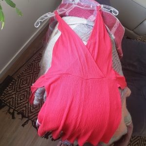 Love Tree Red Romper